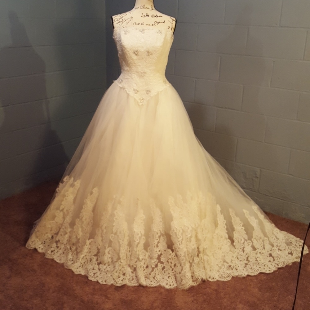 Wedding dress fit for a princess.